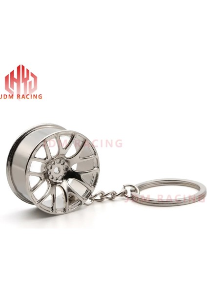 Gümüş Rengi Sıcak Jant Anahtarlık Lüks Alaşım Araba Anahtarlık Anahtarlık Adam Kadınlar Için Bel Bilekte Asılı Anahtarlık Modifiye Tekerlek Anahtarlık (Yurt Dışından)