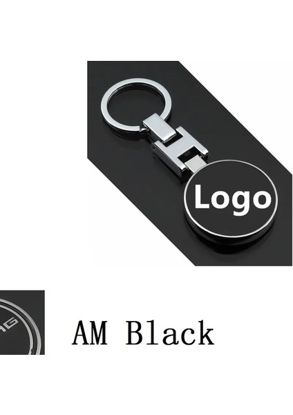 Am Siyah Moda Metal Çift Taraflı Yaratıcı Içi Boş Sanat Araba Anahtarlık Kolye Aksesuarları Mercedes Araba Anahtarlık Anahtarlık Evrensel (Yurt Dışından)