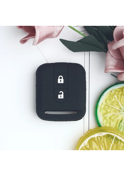 Silikon Kılıf Siyah Keyyou Nissan Qashqai Micra Navara Not X-Trail Almera 2 Düğmeler Anahtar Kapak Silikon Uzaktan Anahtar Kutu Kapak Koruyucu (Yurt Dışından)