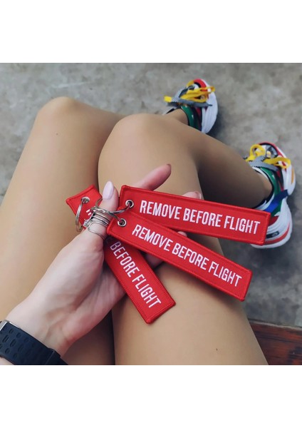 Altın 5 Adet Uçuş Öncesi Kaldır Araba Anahtarlık Kırmızı Nakış Havacılık Hediyeler Anahtarlık Anahtar Etiketi Tutucu Motosikletler Için Anahtarlık Chaveiro (Yurt Dışından) modelleri