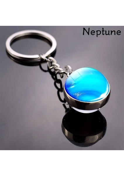 Neptün Güneş Sistemi Gezegen Anahtarlık Galaxy Bulutsusu Uzay Anahtarlık Ay Dünya Güneş Mars Sanat Resmi Çift Taraflı Cam Top Araba Anahtarlık (Yurt Dışından)