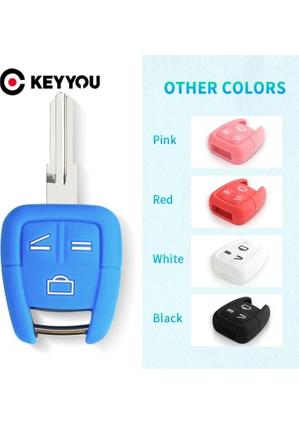 Pembe Keyyou Opel Vauxhall Vectra Astra Zafıra Tigra Omega Signum Frontera Silikon Araba Anahtarı Kutu Koruma Kapak Kabuk 3 Düğme (Yurt Dışından) fiyatları