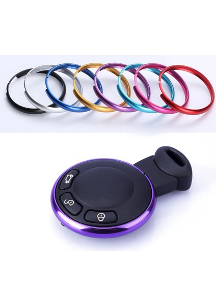 Açık Mavi Alüminyum Alaşımlı Anahtar Koruyucu Halka Anahtar Kapağı Trim Zinciri Bmw Mini Cooper Clubman Countryman Anahtar Kabuk Araba Aksesuarı (Yurt Dışından) fiyatları