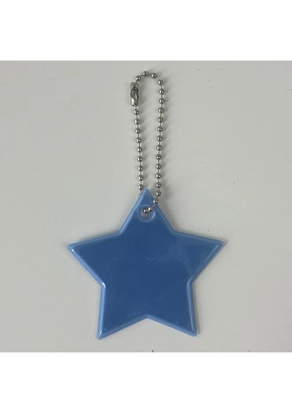 Açık Mavi Küçük Yıldız Çanta Anahtarlık Trafik Güvenliği Kullanımı Için Sevimli Yumuşak Pvc Yansıtıcı Anahtarlıklar Kolye Çekicilik Çanta Aksesuarları (Yurt Dışından)