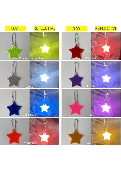 Açık Mavi Küçük Yıldız Çanta Anahtarlık Trafik Güvenliği Kullanımı Için Sevimli Yumuşak Pvc Yansıtıcı Anahtarlıklar Kolye Çekicilik Çanta Aksesuarları (Yurt Dışından) modelleri