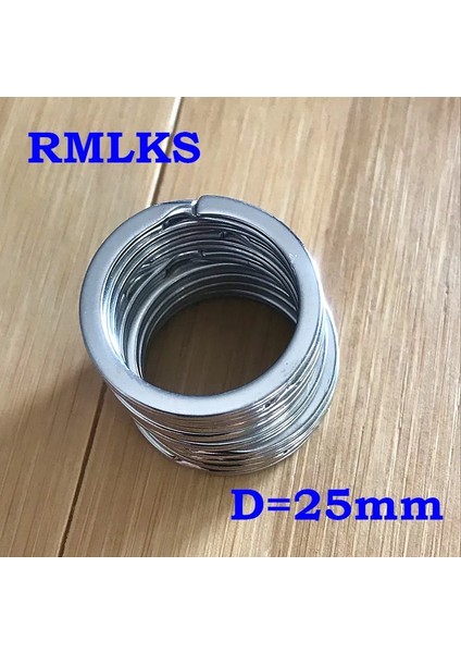 D-25MM Lot Anahtarlık Metal Gümüş Nikel Bölünmüş Anahtarlık Anahtarlık Konnektörler Paslanmaz Çelik (Yurt Dışından) fiyatları