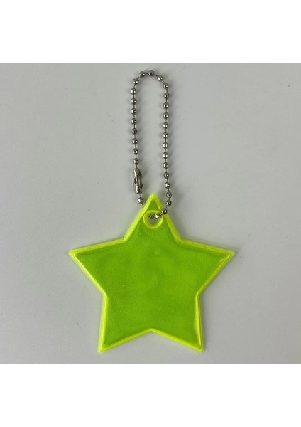 Floresan Sarı Küçük Yıldız Çanta Anahtarlık Trafik Güvenliği Kullanımı Için Sevimli Yumuşak Pvc Yansıtıcı Anahtarlıklar Kolye Çekicilik Çanta Aksesuarları (Yurt Dışından)