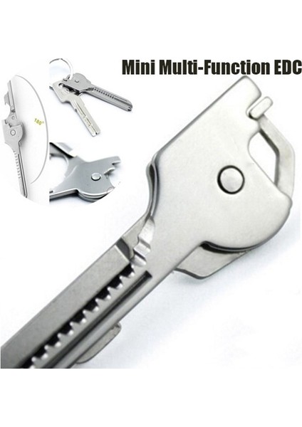 Gümüş Rengi 6'sı 1 Arada Anahtarlık Tornavida Açacağı Bıçağı Paslanmaz Çelik Mini Çok Fonksiyonlu Edc (Yurt Dışından) fiyatları