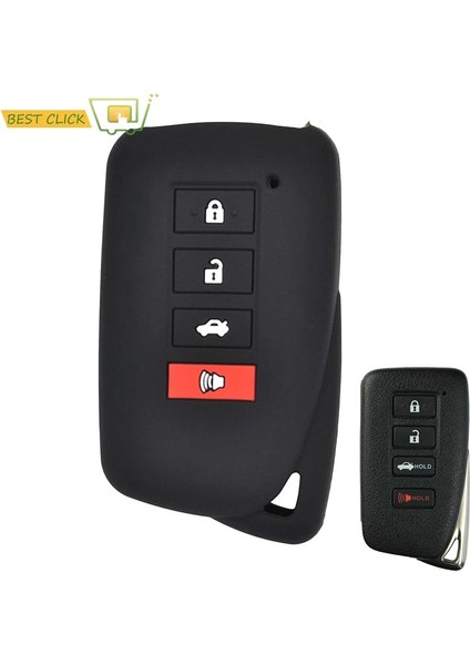 Silikon Anahtar Kılıfı Lexus ES350 GS350 G IS250 IS350 RC350 En NX300H LX570 Anahtarsız Fob Kabuk 4 Düğme (Yurt Dışından)