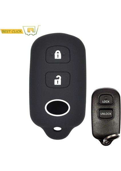 Silikon Anahtar Kılıfı Toyota Fj Cruiser Highlander 4runner Celica Camry Corolla Echo Anahtarsız Fob Kabuk Tutucu Koruyucu (Yurt Dışından)
