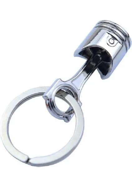 1 Parça Yükseltme Çinko Alaşımlı Motor Araba Piston Anahtarlık Simli Pistonlu Anahtarlık Zincir Anahtarlık Gümüş Renk Erkekler Için Hediye Biblo (Yurt Dışından)
