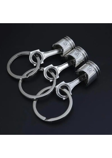 1 Parça Yükseltme Çinko Alaşımlı Motor Araba Piston Anahtarlık Simli Pistonlu Anahtarlık Zincir Anahtarlık Gümüş Renk Erkekler Için Hediye Biblo (Yurt Dışından)