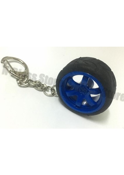Mavi 1 Adet Araba Styling Anahtarlık Araba Tuning Jant Jdm Anahtarlık Yaratıcı Anahtarlık Yarış Lastikleri Anahtarlık (Yurt Dışından)