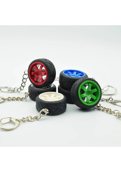 Mavi 1 Adet Araba Styling Anahtarlık Araba Tuning Jant Jdm Anahtarlık Yaratıcı Anahtarlık Yarış Lastikleri Anahtarlık (Yurt Dışından) indirimleri