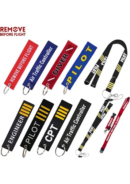 Beyaz Uçuştan Önce Kaldır Anahtarlık Moda Anahtarlıklar Mücevher Etiketi Nakışlı Motosikletler Araba Hava Trafik Kontrolörü Anahtarlık Zinciri (Yurt Dışından) fiyatları