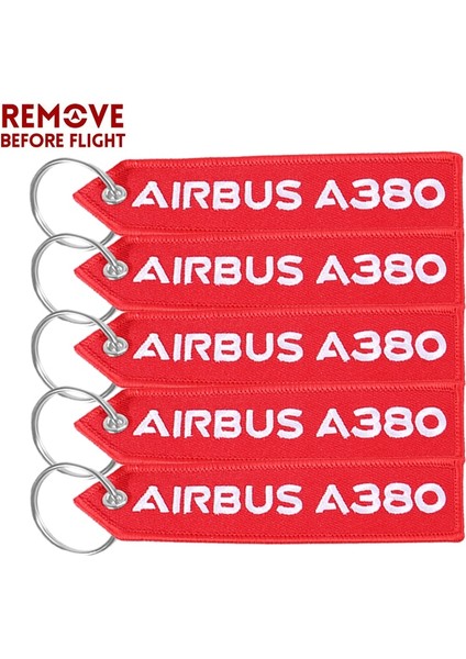 Beyaz Aırbus A330 A380 A350 Anahtarlık Çift Taraflı Nakış Havacılık Anahtarlık Özel Anahtar Etiketleri Etiketleri Chaveiro Llavero Moto Sleutelhan (Yurt Dışından)
