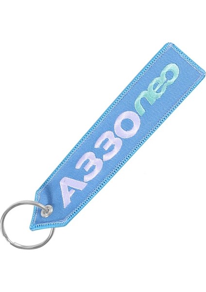 Beyaz Aırbus A330 A380 A350 Anahtarlık Çift Taraflı Nakış Havacılık Anahtarlık Özel Anahtar Etiketleri Etiketleri Chaveiro Llavero Moto Sleutelhan (Yurt Dışından) indirimleri