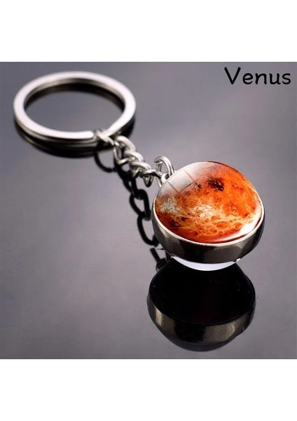 M-1-1799 - 1 Adet 1 Adet Sıcak Satış Anahtarlık Cam Top Kolye Erkek Kadın Noel Hediyesi Çift Taraflı Cam Top Araba Anahtarlık Noel Dekorasyon (Yurt Dışından)