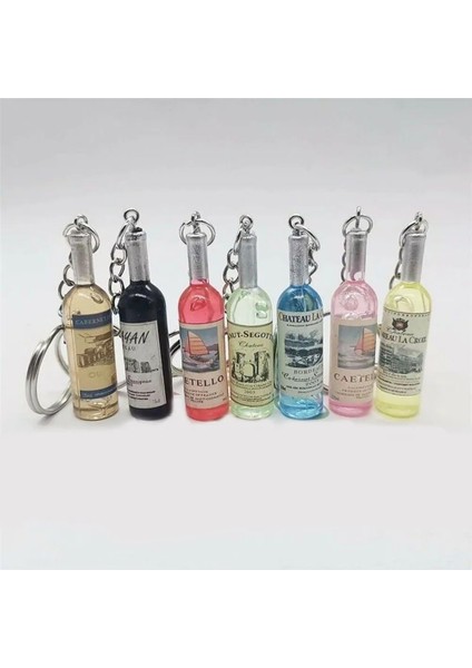 1 Adet Sevimli Yaratıcı Araba Anahtarlık Anahtarlık Anahtar Kolye Yenilik Reçine Bira Şarap Şampanya Şişesi Çeşitli Anahtar Etiketi Renk Rastgele (Yurt Dışından) modelleri