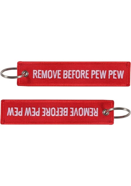 Uçuştan Önce Kaldırmak 5 Adet Pew Pew Anahtar Chian Nakış Anahtar Etiketi Etiketi Önce Kaldır Pew Anahtarlık Oem Anahtarlık Takı Motosiklet Araba Anahtarlık Bagaj Etiketi (Yurt Dışından) fırsatları
