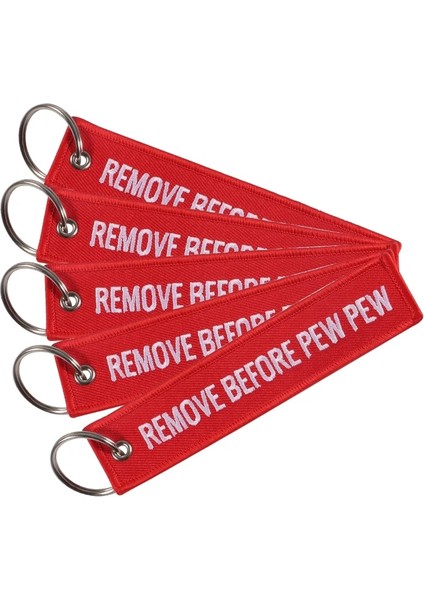 Uçuştan Önce Kaldırmak 5 Adet Pew Pew Anahtar Chian Nakış Anahtar Etiketi Etiketi Önce Kaldır Pew Anahtarlık Oem Anahtarlık Takı Motosiklet Araba Anahtarlık Bagaj Etiketi (Yurt Dışından) indirimleri