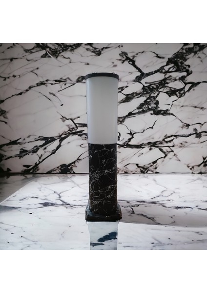 41 cm E27 Duylu, Mermer Desen Bahçe Duvar, Çim, Yürüyüş Yolu Armatürü, Dekoratif Set Üstü Kule Aplik