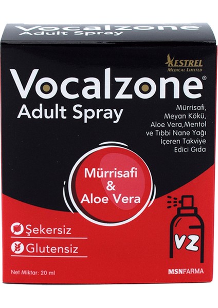 Frenk Üzümlü (Şekersiz) Pastil 24'Lü + Vocalzone Adult (Yetişkin) Sprey 20Ml