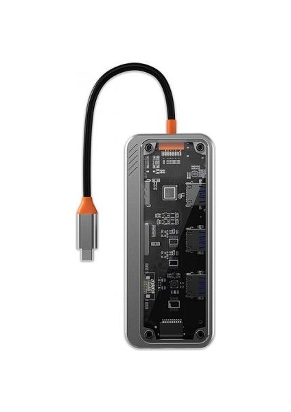 100W Pd 10IN1 Type-C Hub Type-C To RJ45 4K HDMI Sd Kart USB VGA Ethernet 3.5mm Dönüştürücü