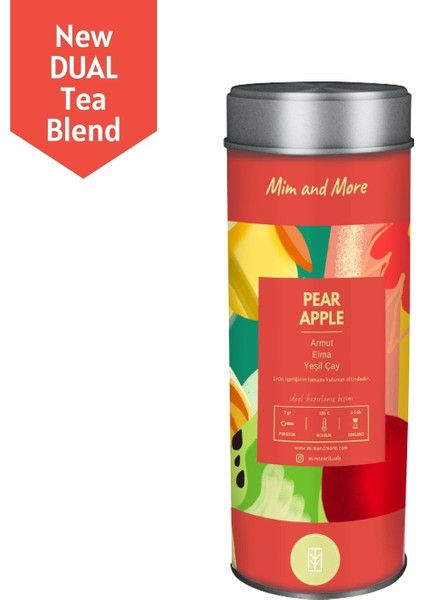 Pear Apple Tea - Armut ve Elmalı Yeşil Çay, 50 Gr