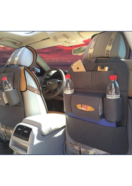 Ankaflex Araba Araç Oto Koltuk Arkası Peçetelik ve Bardaklık Keçe Seyahat Organizeri fırsatları