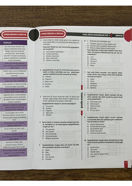 Temel Eğitim Antrenörlük 1. Kademe Ana Kitap  - Şahin Kabul