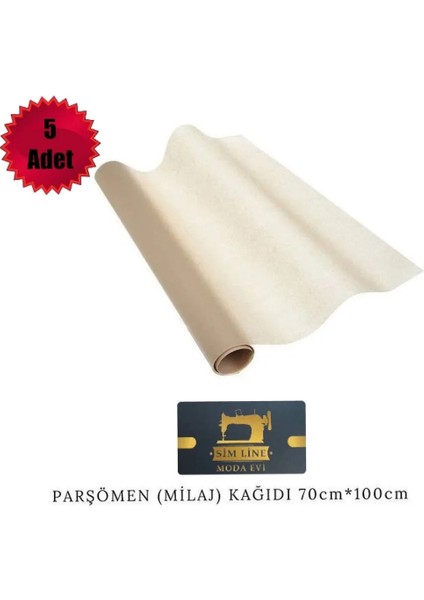 Parşömen Milaj Kağıdı 5'li (Kalıp Çıkarma Moda Tasarım)