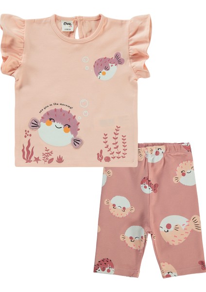 Kız Bebek Takım 6-18 Ay Somon