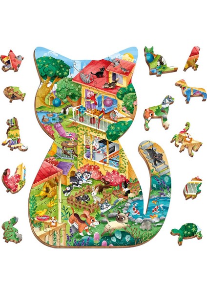 Ahşap Puzzle - Evcil Hayvanlar modelleri