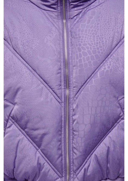 Markasız Only 15293753 Icı Dolgulu Desenlı Polyester Kumas Mont modelleri