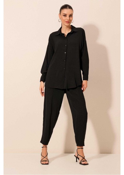 Kadın Oversize Ikili Takım Siyah fırsatları