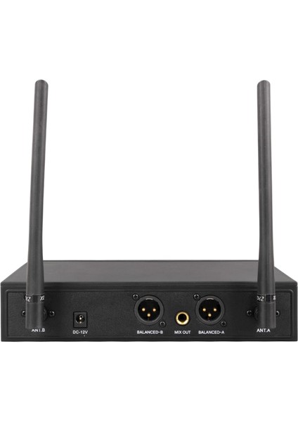 König K-990 Çift Kanal Uhf Telsiz Yaka Mikrofon Vericili 2 Li Kablosuz Yaka Mikrofonu