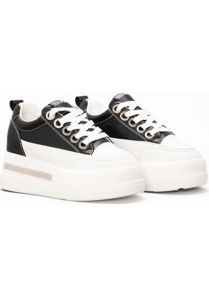 24Y492 Gizli Dolgu Taşlı Kadın Sneaker Ayakkabı