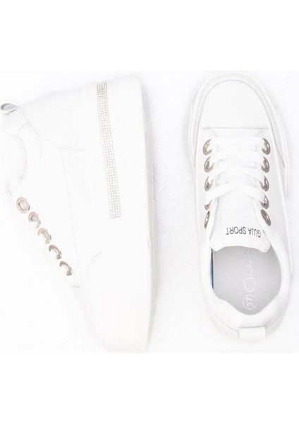 24Y492 Gizli Dolgu Taşlı Kadın Sneaker Ayakkabı