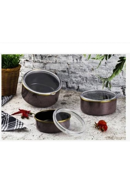 Saklama Kabı 3 Lü Set Yeşil ve Kiremit Rengi indirimleri