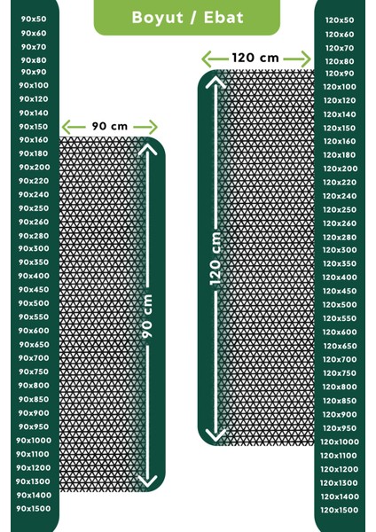 Kaydırmaz Siyah Yıldız Paspas EN:120cm 120 x 220 cm