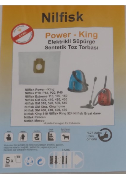 Nilfiks Sentetik ( 3 Paket 15 Adet )