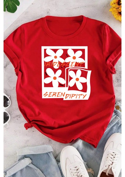 Only Trendwear Serendipity Baskılı Oversize Tshirt