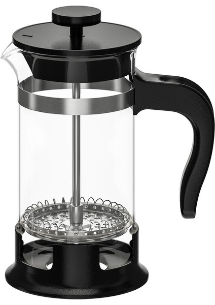 French Press 0,4 Litre Cam/paslanmaz Çelik Yükseklik: 17 cm Çap: 8 cm