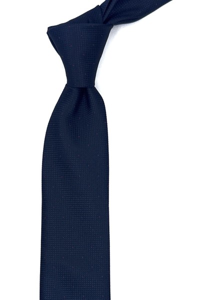 Lacivert Nokta Desen Ince Kravat SK7944