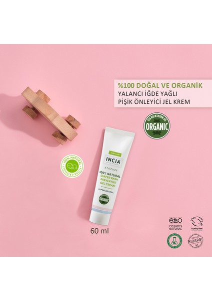 %100 Doğal Pişik Önleyici Jel Krem Organik Yalancı Iğde Bakım Kremi Bitkisel 60 ml X2 Adet