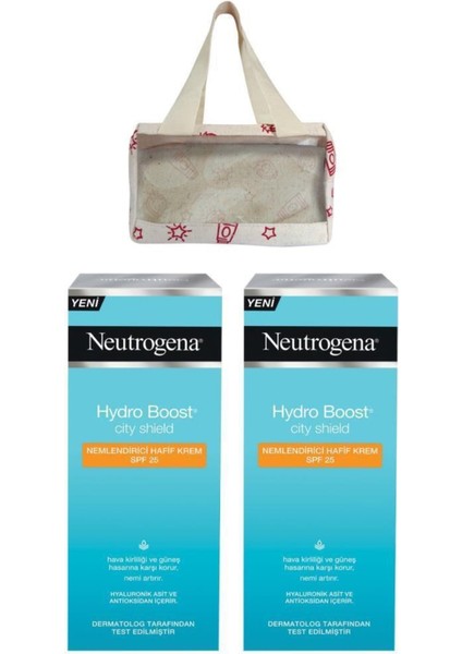 Hydro Boost City Shield SPF25 Yüz Güneş Kremi Içeren Nemlendirici 50ML X2 + Kırmızı Çant fiyatları