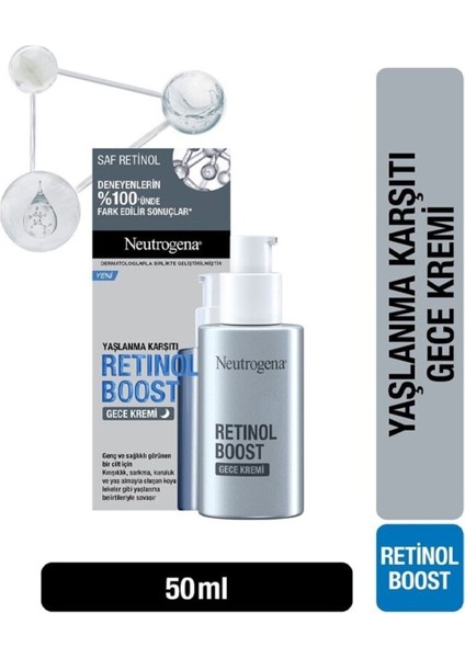 Retinol Boost Gece Kremi Yaşlanma Karşıtı 50ML Spf 15