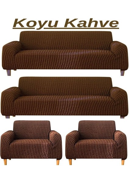 3+3+1+1 Bürümcük Eteksiz, Lastikli, Esnek, Yıkanabilir Koltuk, Kanepe, Çekyat Takımı Örtüsü/kılıfı