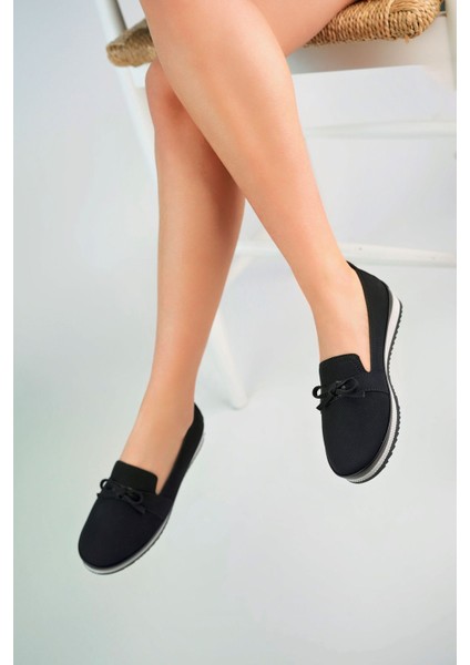 Dolgu Taban Siyah Kot Kadın Ayakkabı modelleri